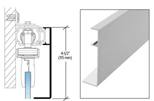 CRL50 Satin Anodized Series Track Cover for Synchronized & Telescopic Kits - 118"