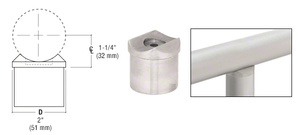 CRL Brushed Stainless Perpendicular Collar for 2" Tubing