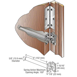 CRL Chrome Spring Action Concealed Door Closer