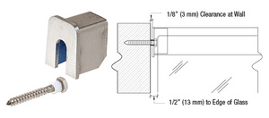 CRL 316 Brushed Stainless Stabilizing End Cap for L10 Series Cap Rail