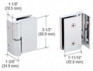 CRL 316 Polished Stainless Single Acting Right Hand Wall-to-Glass Gate Hinge
