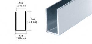 CRL Satin Anodized 1/2 Aluminum U-Channel