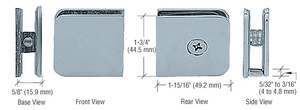 CRL Brushed Nickel Oversized Fixed Panel U-Clamp