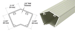 CRL Oyster White 100 Series 48" 135º Surface Mount Post Only