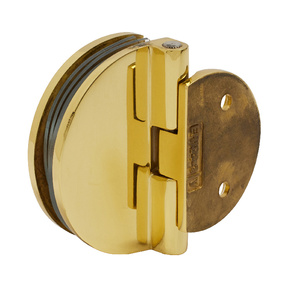 CRL Polished Brass Half Round Light Duty Frameless Shower Door Hinge