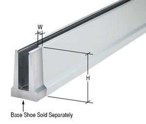 CRL Satin Anodized Cladding for B5T Series Tapered Base Shoe