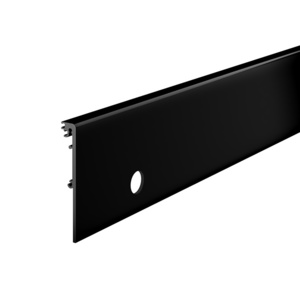 CRL DRX™ 4" Gloss Black Square Side Cover with Lock Cylinder Prep - 110" Length