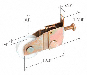 CRL 1" Nylon Ball-Bearing Center Groove Sliding Screen Door Roller for Moss Doors