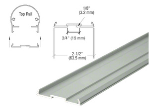 CRL Agate Gray 241" Top Rail Infill for Pickets