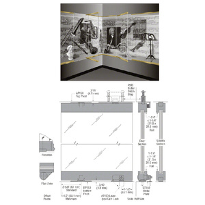 CRL-Blumcraft® Satin Brass 1301 Series Display Case Door - 3/8" Tempered Glass