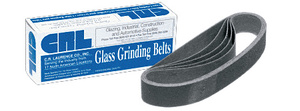 CRL 1-1/8" x 21" 60X Grit Glass Grinding Belt for Portable Sanders - 10/Bx