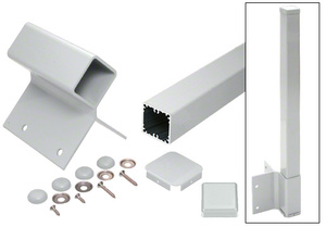 CRL Clear Anodized 42" 100 Series 90º Fascia Mount Post Kit