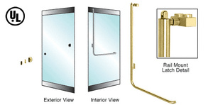 CRL-Blumcraft® Polished Brass Left Hand Reverse Rail Mount Keyed Access "Z" Exterior Top Securing Panic Handle