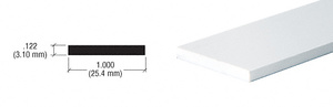 CRL Brite Anodized 1" Aluminum Flat Bar Extrusion