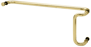 CRL Brass 12" x 28" Back-to-Back Offset Combination Push and Pull Handle Set