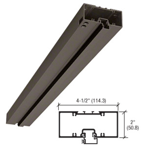 CRL-U.S. Aluminum Bronze Anodized 2" x 4-1/2" 451 Series Left Hand Prepped Header for Offset Pivots Using Surface Mounted Closer