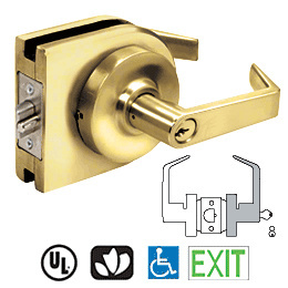 CRL Polished Brass Grade 2 Lever Lock Housing - Storeroom