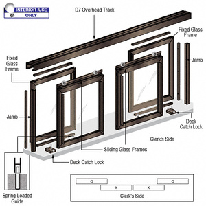 CRL Horizontal Sliding Diane Model Pass-Thru Assembly With D7 Header