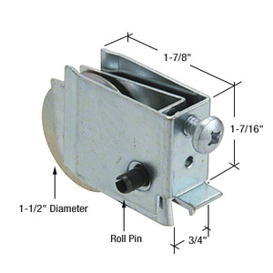 CRL 1-1/2" Steel Sliding Glass Door Roller with 1-7/16" Wide for Lumidor & C.E. Stanley Doors