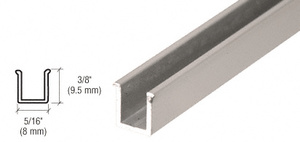 CRL Brushed Nickel 6mm Replacement 36" Snap-In Filler Insert for Junior Headers
