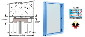 CRL Powder Painted (Specify) Aluminum Standard Inset Frame Interior Glazed Vision Window