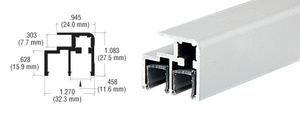 CRL Satin Anodized Aluminum Top Rail Extrusion for Sliding Door