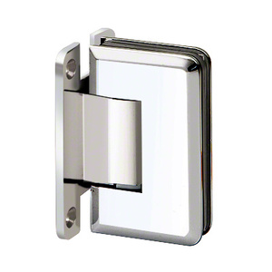 Polished Chrome Wall Mount with "H" Back Plate Adjustable Premier Series Hinge