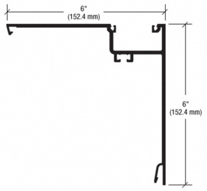 CRL-U.S. Aluminum 90 Degree Corner Half Section, Bronze Black Anodized - 24'-2"