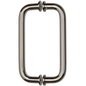 CRL Polished Stainless 8" BM Series Tubular Back-to-Back Pull Handle