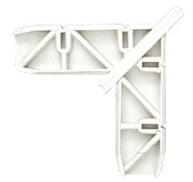 CRL Andersen® 1" x 15/32" White Plastic Screen Door Frame Corner 20/PK