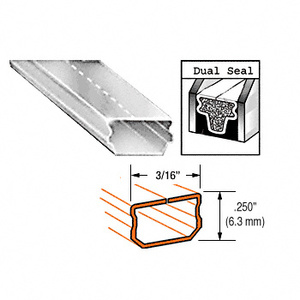 CRL Clear Anodized Low-Profile 3/16" Wide Dual Seal Aluminum Spacer