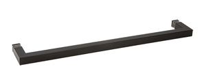 CRL Oil Rubbed Bronze "SQ" Series 24" Square Tubing Mitered Corner Single-Sided Towel Bar