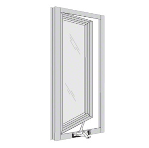 CRL-U.S. Aluminum Class I Bronze Anodized 7300 Series Out-Swing Casement Window for 1" Glazing