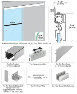 CRL51 Series Wall Mount Single Slider Kit