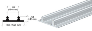 CRL Satin Anodized Aluminum Lower Channel for Deep Recess Installations