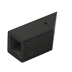 CRL Matte Black 45 Degree Mitered Wall Mount Bracket for Square Bar