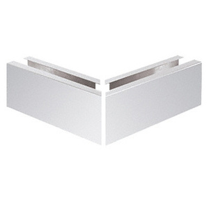 CRL Polished Stainless 12" 90 Degree Mitered Corner Cladding for L21S Series Standard Square Base Shoe