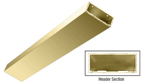 CRL Polished Brass 4" Header/Jamb with Flat Filler Custom Length