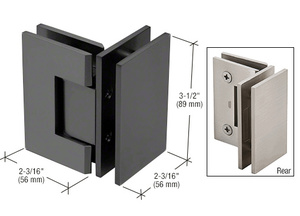 CRL All Black Geneva 092 Series 90 Degree Glass-to-Glass Hinge