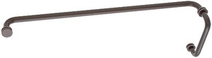 CRL Oil Rubbed Bronze 6" Pull Handle and 24" Towel Bar BM Series Combination With Metal Washers