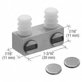 Loquet magnétique CRL UV de porte à double battants en acier inoxydable brossé pour armoire en bois.
