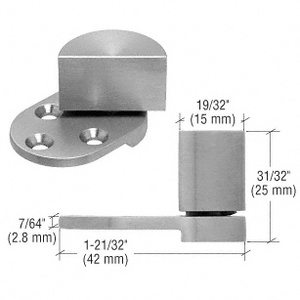 CRL Large Brushed Stainless UV Glass-to-Wood Swing Hinge