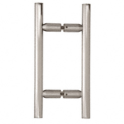 CRL Brushed Satin Chrome 6" Ladder Style Back-to-Back Pull Handle