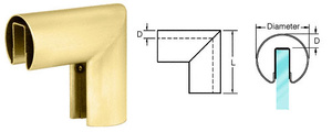 CRL Satin Brass 1-1/2" 90 Degree Vertical Corner for 1/2" or 5/8" Glass Cap Railing
