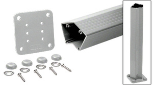 CRL Metallic Silver 200, 300, 350, and 400 Series 42" Long 135 Degree Surface Mount Post Kit