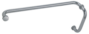 CRL Brushed Nickel 8" Pull Handle and 24" Towel Bar BM Series Combination With Metal Washers