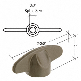 CRL Stone 3/8" Spline T-Crank Handle for Andersen Windows