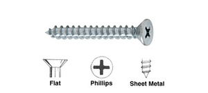 CRL 12 x 2-1/2" Flat Head Phillips Wood Screws