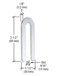 CRL Clear 1/8" x 3-1/2" Plastic Horseshoe Shims