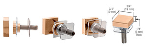 CRL Brass SQ Washer/Stud Replacement Set